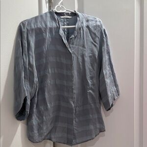 Elegant Grayish Blue viscose and capro cool  Women's Blouse